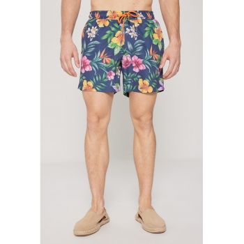 Pantaloni scurti de baie cu model floral