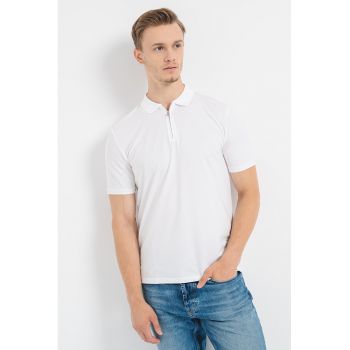 Tricou polo cu fenta cu fermoar Dekok