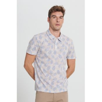 Tricou polo cu model tropical