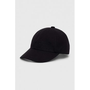 A.P.C. șapcă de baseball din bumbac culoarea negru, neted