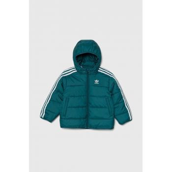 adidas Originals geaca copii PADDEDACKET culoarea verde, IY4810