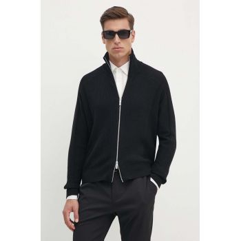 Armani Exchange cardigan din amestec de lana culoarea negru, 6DZE6G ZM5BZ