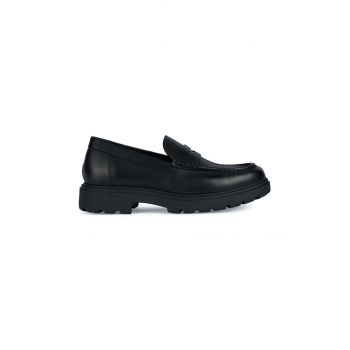 Geox mocasini de piele U SPHERICA EC7 barbati, culoarea negru, U36FRB 00043 C9999