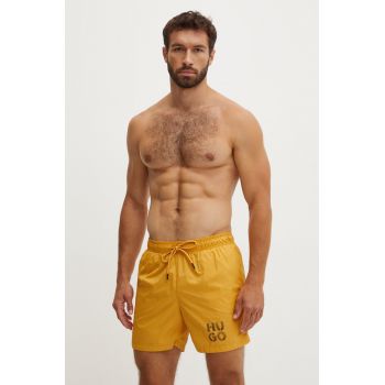 HUGO pantaloni scurti de baie culoarea auriu