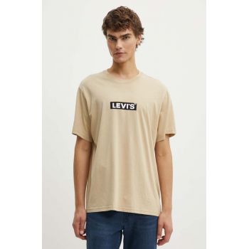 Levi's tricou din bumbac barbati, culoarea alb, cu imprimeu, A2082