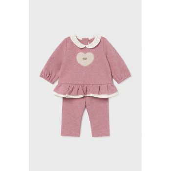 Mayoral Newborn set de bumbac pentru bebelusi culoarea roz, 2507