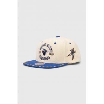 Mitchell&Ness sapca Golden State Warriors culoarea bej, modelator, HHSS7510-GSWYYPPPOFWH