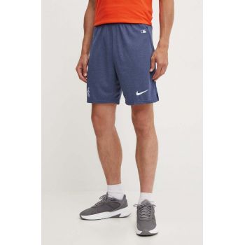 Nike pantaloni scurti Atlanta Braves barbati, culoarea albastru marin