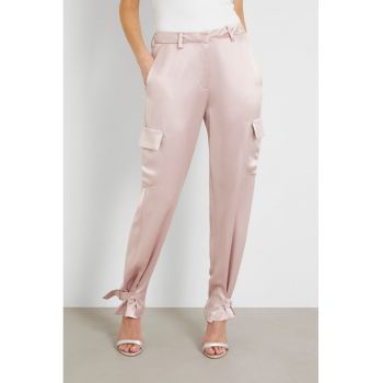 Pantaloni cargo de satin