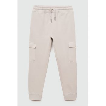 Pantaloni cargo de trening cu snur in talie