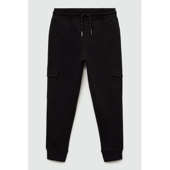 Pantaloni cargo de trening cu snur in talie