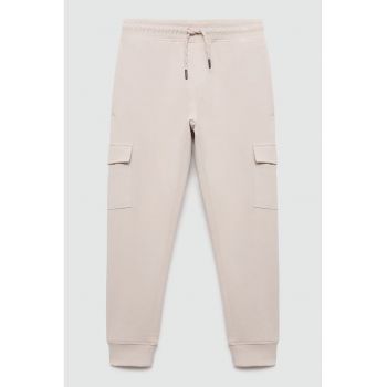 Pantaloni cargo de trening cu snur in talie