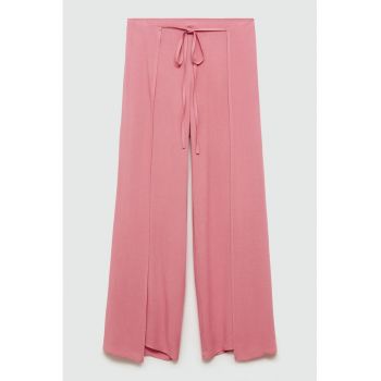 Pantaloni de viscoza cu slituri frontale