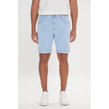 Pantaloni scurti de denim cu 5 buzunare