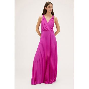 Rochie maxi cu pliseuri