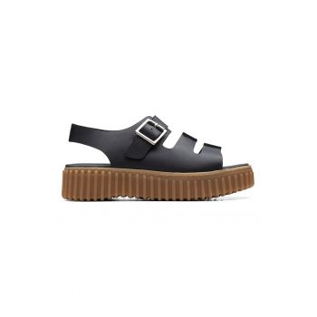 Sandale din piele cu talpa flatform