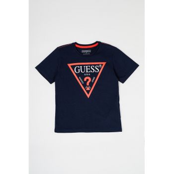 GUESS - Tricou de bumbac organic cu imprimeu logo