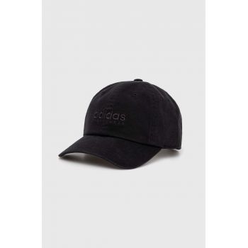 adidas șapcă de baseball din bumbac SPW DAD CAP culoarea negru, uni, IT4641