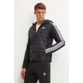 adidas geaca Essentials barbati, culoarea negru, de tranzitie, IN7195