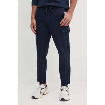 Aeronautica Militare pantaloni de trening culoarea albastru marin, cu imprimeu, PF944F559