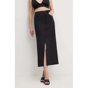 Answear Lab fusta culoarea negru, maxi, evazati