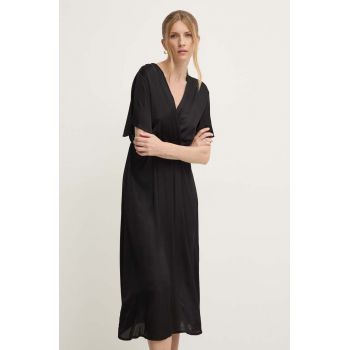 Answear Lab rochie culoarea negru, midi, evazati