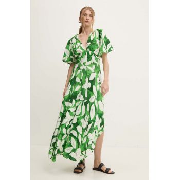 Answear Lab rochie culoarea verde, maxi, evazati