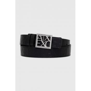 Armani Exchange curea cu doua fete femei, culoarea negru, 941179 CC793