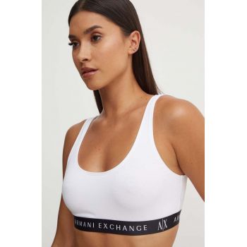 Armani Exchange sutien culoarea alb, neted, 947029 CC502