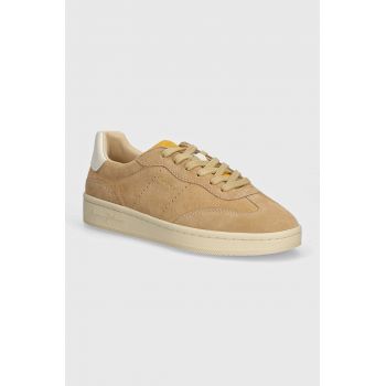 Gant sneakers din piele intoarsă PREPLA culoarea bej, 29533649 G146