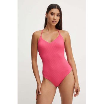 HUGO costum de baie dintr-o bucată culoarea roz, cupa usor rigidizata, 50521479