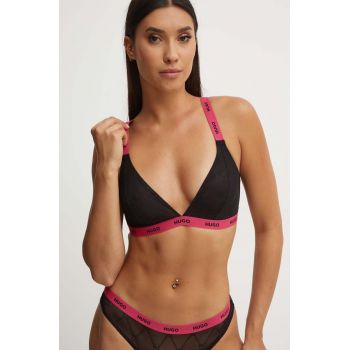 HUGO sutien culoarea negru, neted, 50520209