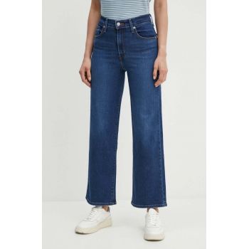 Levi's jeansi HIGH RISE WIDE LEG femei, culoarea albastru marin, 72970