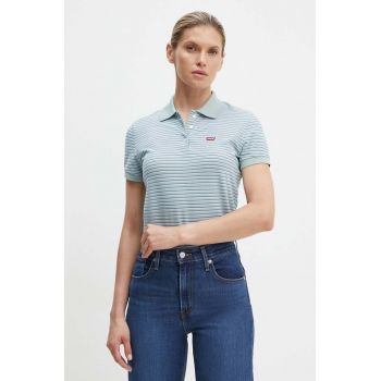 Levi's tricou polo femei, culoarea verde ieftin