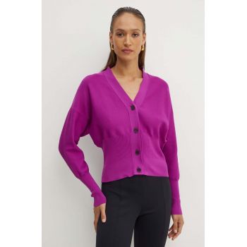 Liviana Conti cardigan femei, culoarea violet, light, F4WG10