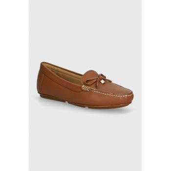 MICHAEL Michael Kors mocasini de piele Juliette femei, culoarea maro, cu toc plat, 40T4JTFR1L 230