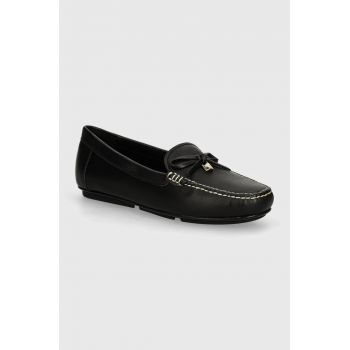 MICHAEL Michael Kors mocasini de piele Juliette femei, culoarea negru, cu toc plat, 40T4JTFR1L 001