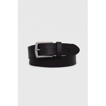 Pepe Jeans curea de piele PALMER BELT barbati, culoarea negru, PM021024