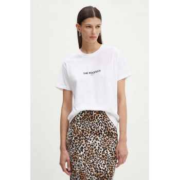 The Kooples tricou din bumbac culoarea alb