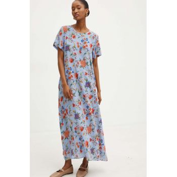 Weekend Max Mara rochie de matase maxi, drept, 2425226101600