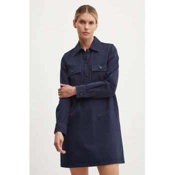 A.P.C. rochie jeans robe mia culoarea albastru marin, mini, drept, COGZV.F05878