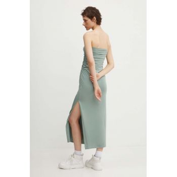 Abercrombie & Fitch rochie culoarea turcoaz, midi, mulata