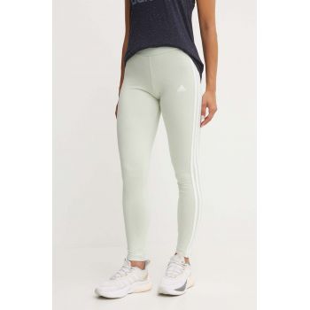 adidas colanti Essentials femei, culoarea verde, cu imprimeu, IY4191