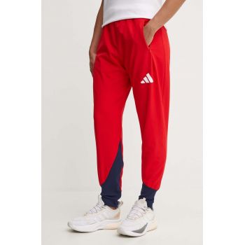 adidas Performance pantaloni de trening Polska culoarea rosu, modelator, JF6669