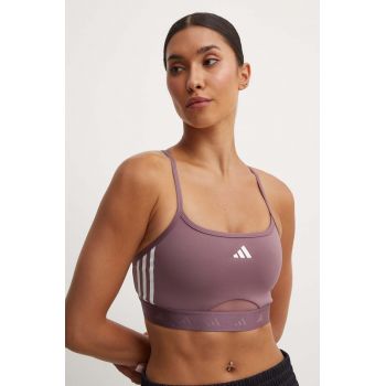 adidas Performance sutien sport Hyperglam culoarea violet, IX3227