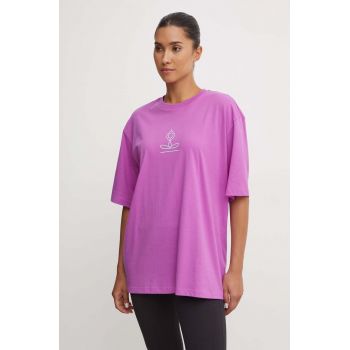 adidas Performance tricou Yoga femei, culoarea violet, IW0130