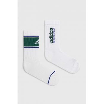 adidas sosete 2-pack culoarea alb, IY7820