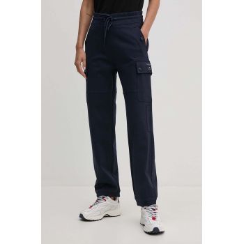 Aeronautica Militare pantaloni de trening culoarea albastru marin, neted, PF944DF559