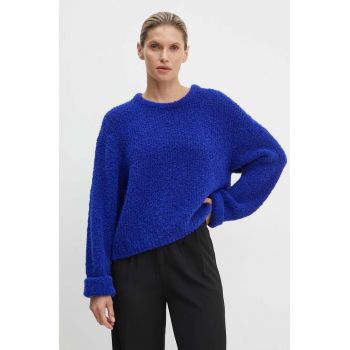 American Vintage pulover de lana femei, culoarea albastru marin, călduros, ZOL18AH24