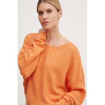 American Vintage pulover din amestec de lana femei, culoarea portocaliu, light, DAM225H24